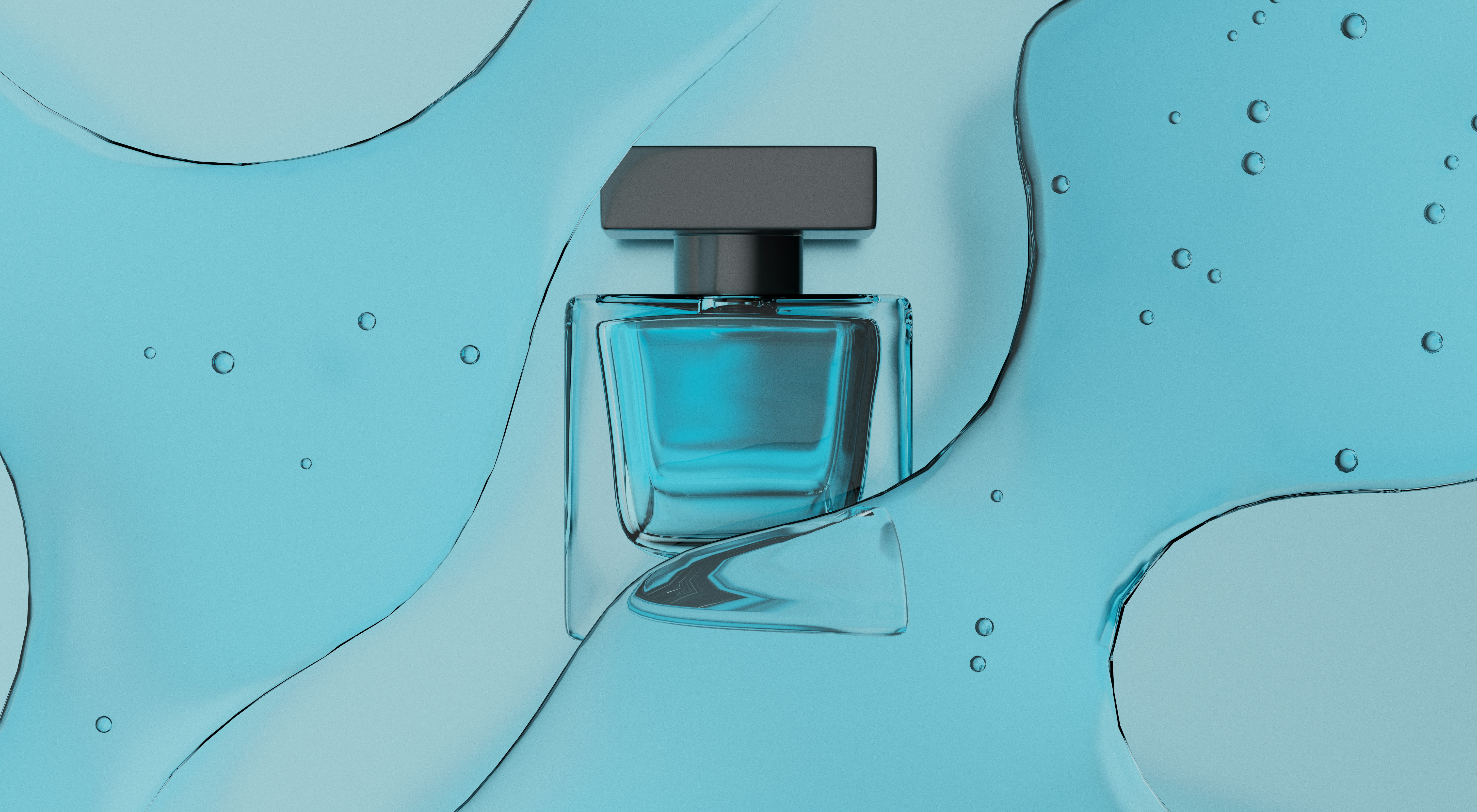 Rendu CGI photoréaliste flacon parfum beauté — Parametre Studio Paris