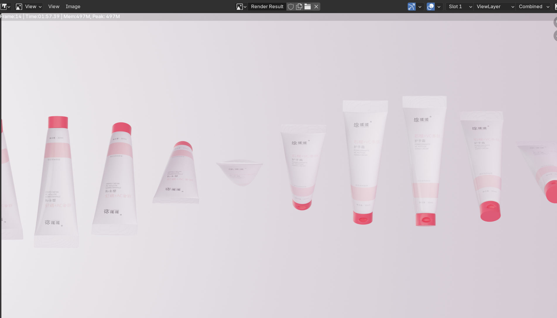 Rendu et compositing packshot cosmétique CGI — Parametre Studio Paris